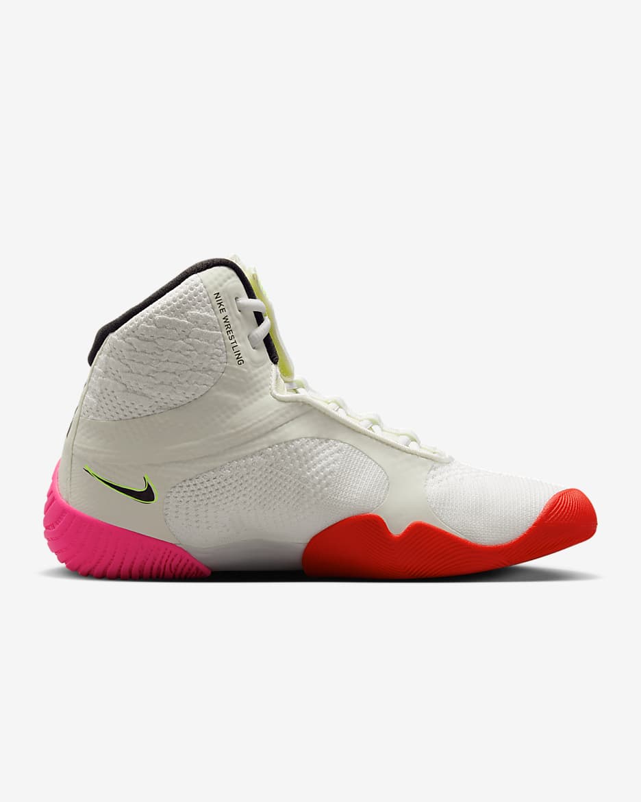 All white nike wrestling shoes best sale